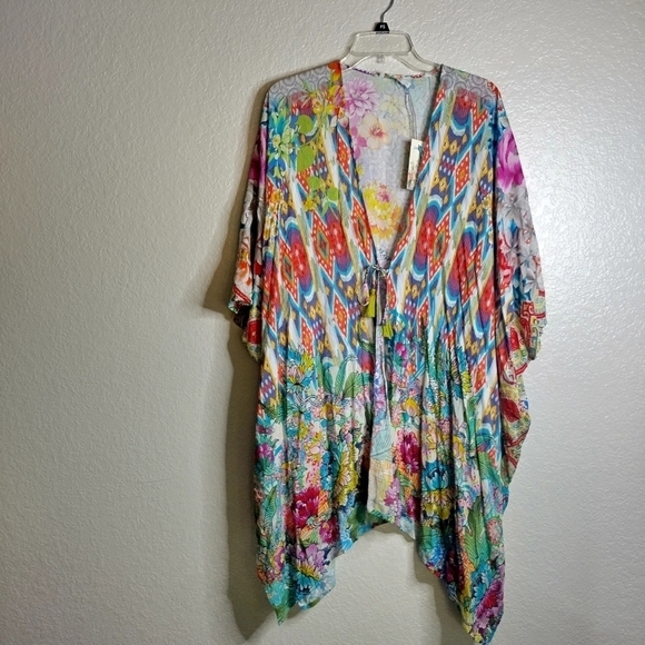 NWT Johnny Was Pearce Short Kimono Floral cover up sz L/Xl - Picture 2 of 7
